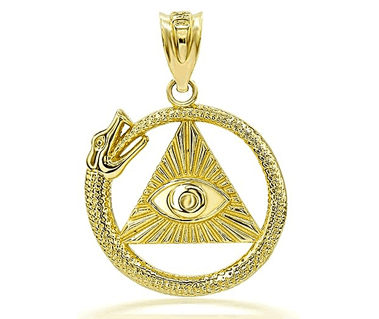 14k Gold Snake The Horus Ra Eye