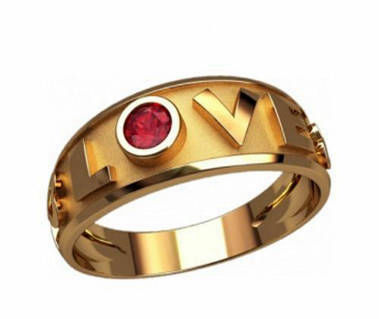 Love Garnet ZC Women's Rings 14K